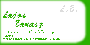 lajos banasz business card